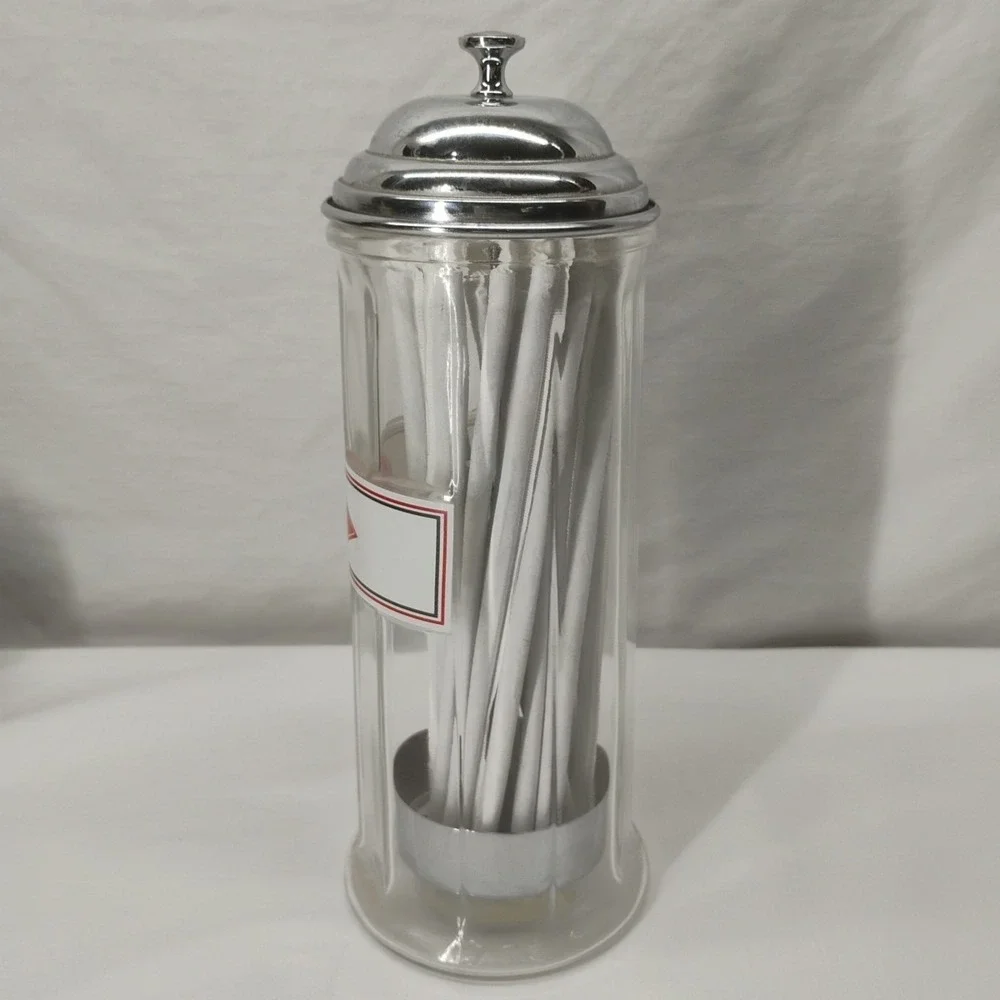 Vintage Coca-Cola Glass Straw Holder 11.5